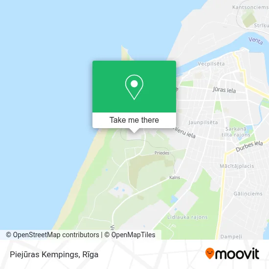 Piejūras Kempings map