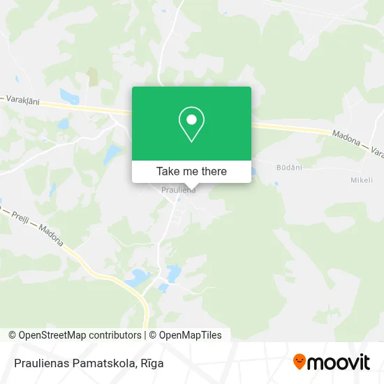 Praulienas Pamatskola map