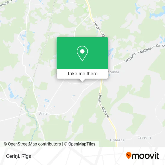 Ceriņi map