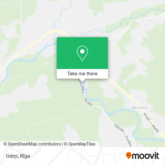 Odiņi map