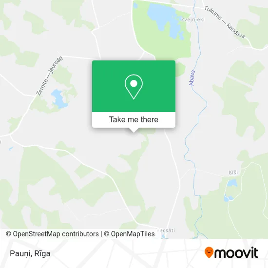 Pauņi map