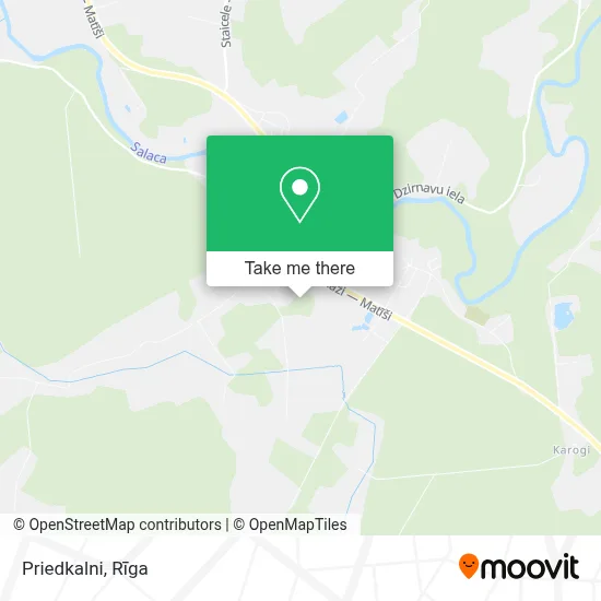 Priedkalni map