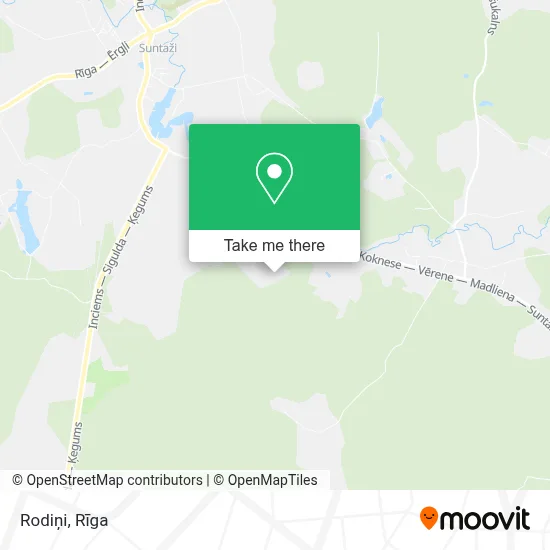 Rodiņi map