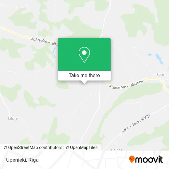 Upenieki map