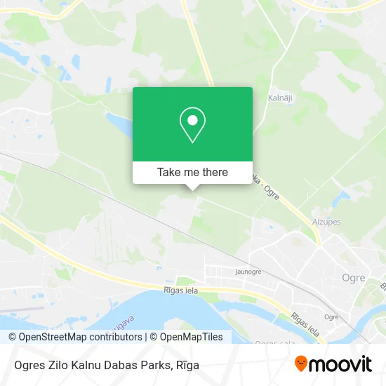 Ogres Zilo Kalnu Dabas Parks map