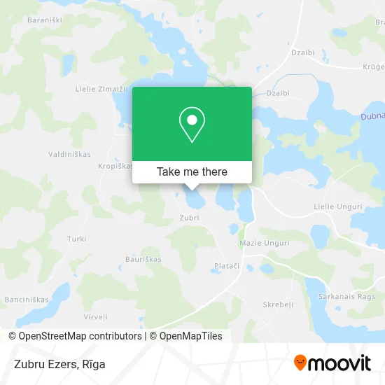 Zubru Ezers map