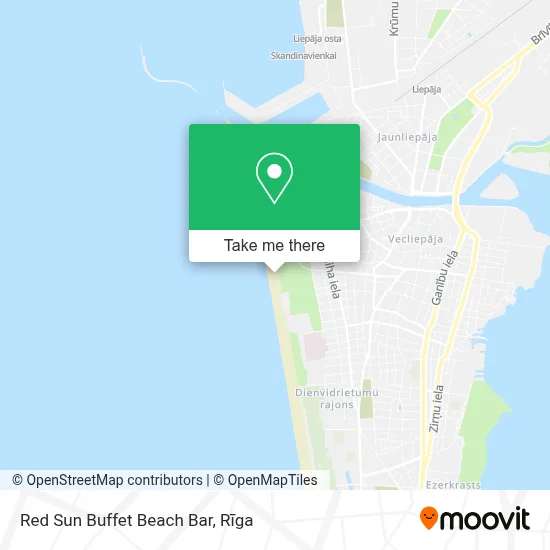 Red Sun Buffet Beach Bar map