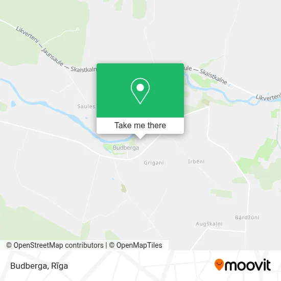 Budberga map
