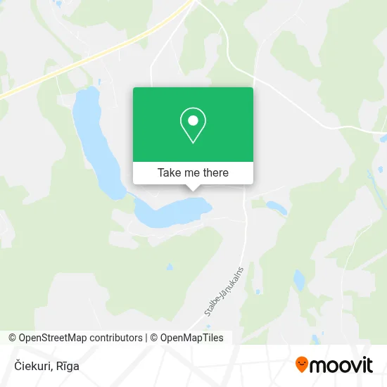 Čiekuri map