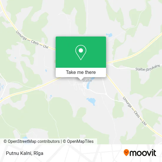 Putnu Kalni map