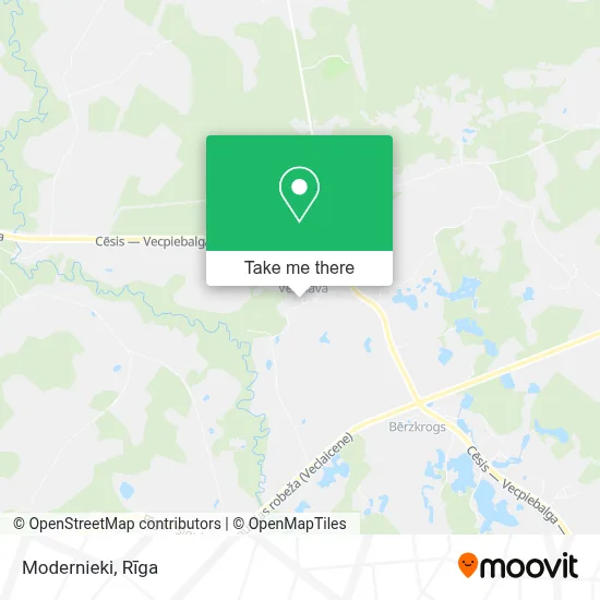 Modernieki map