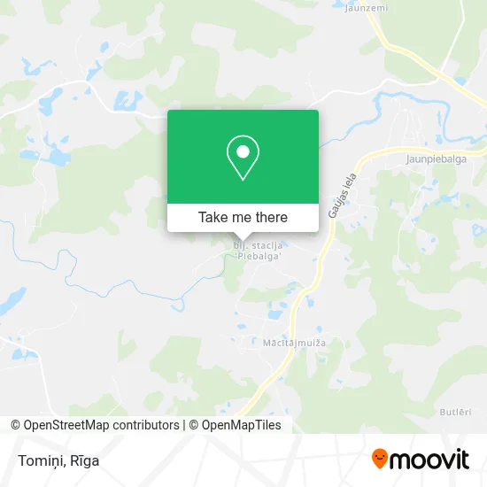 Tomiņi map