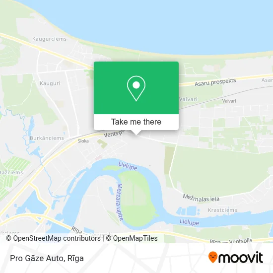 Pro Gāze Auto map