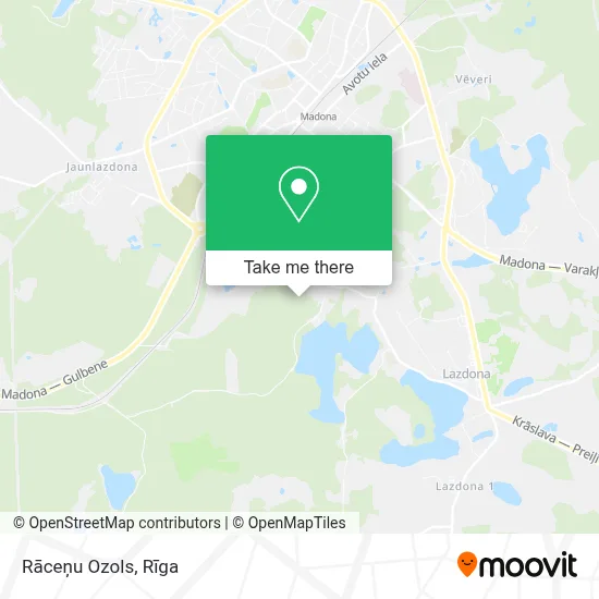 Rāceņu Ozols map
