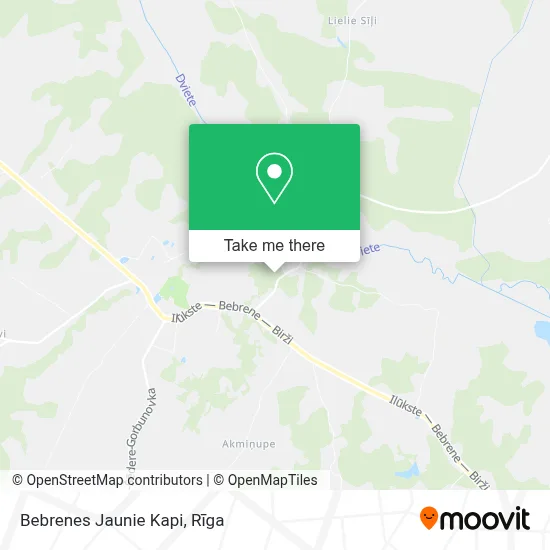 Bebrenes Jaunie Kapi map