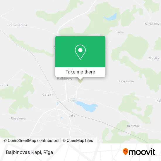 Baļbinovas Kapi map