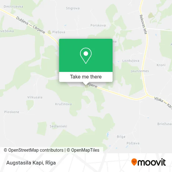 Augstasila Kapi map