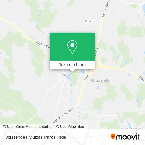 Dižstendes Muižas Parks map