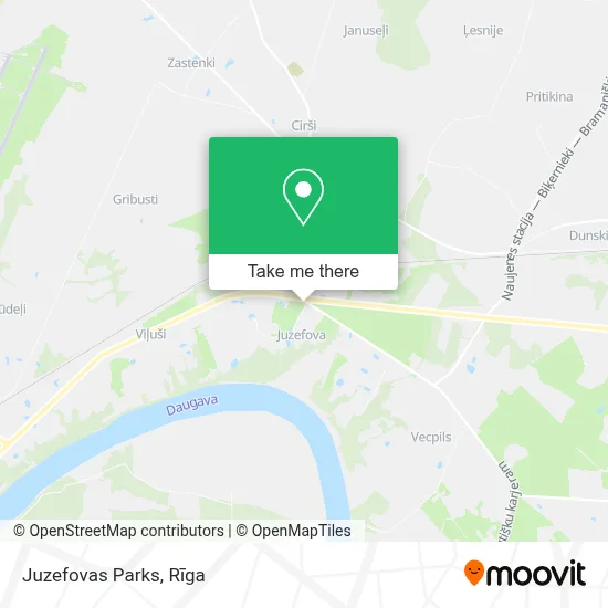 Juzefovas Parks map