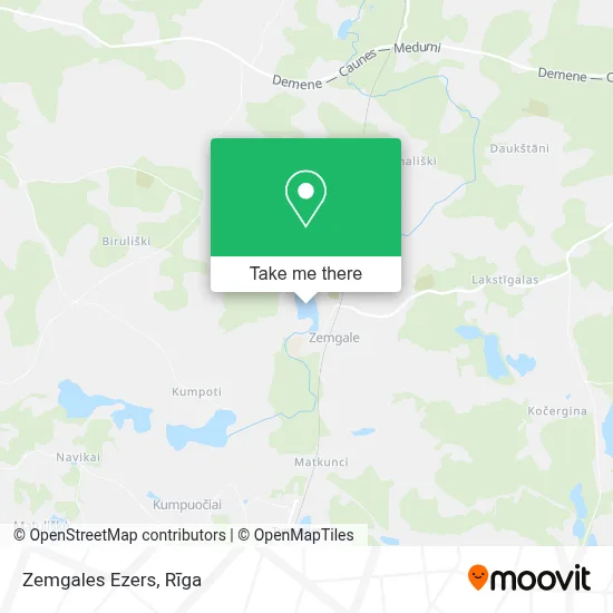 Zemgales Ezers map