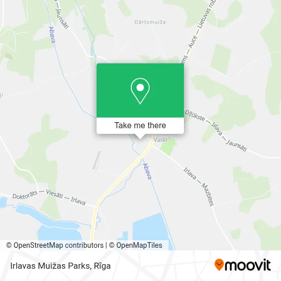 Irlavas Muižas Parks map