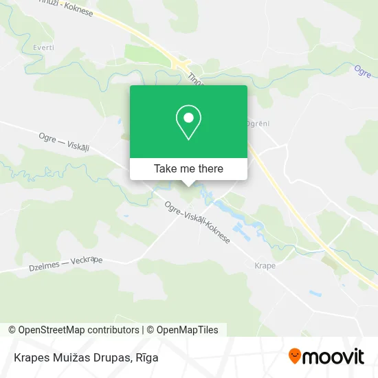 Krapes Muižas Drupas map