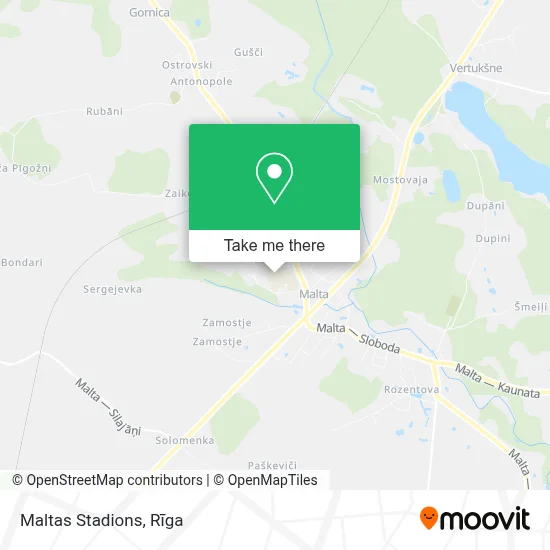 Maltas Stadions map