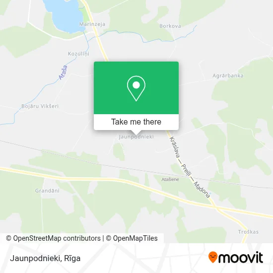 Jaunpodnieki map