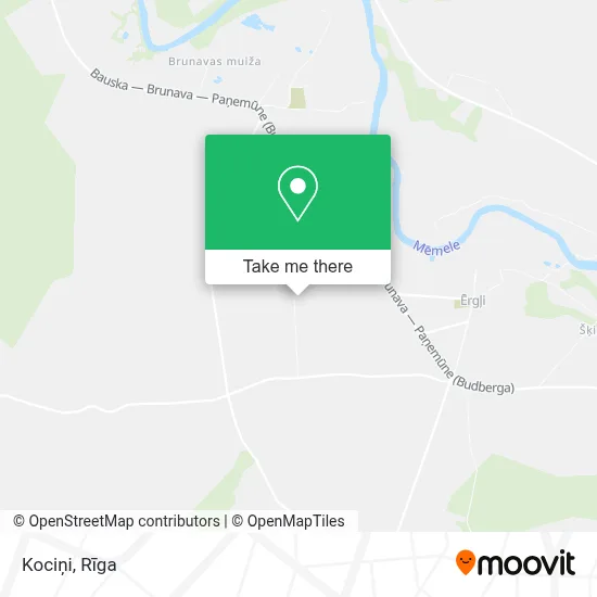 Kociņi map