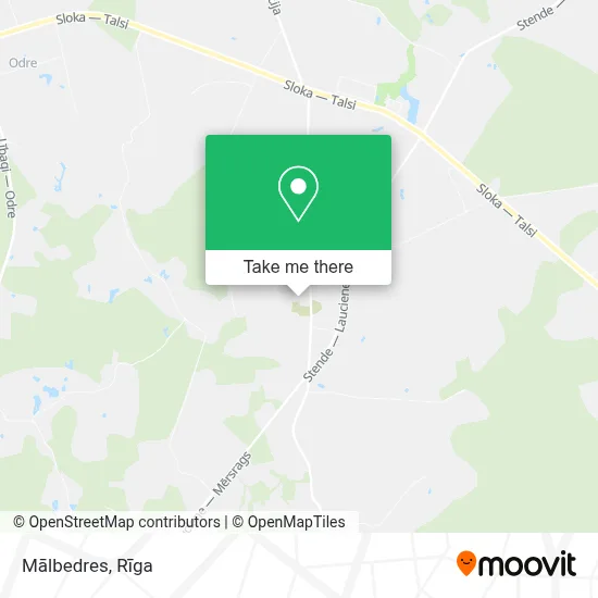 Mālbedres map