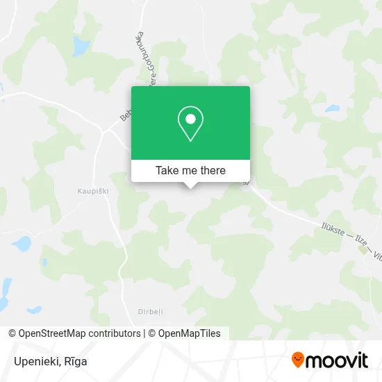 Upenieki map