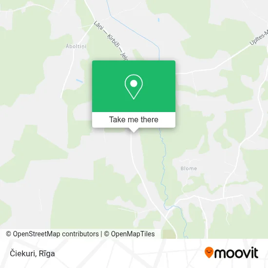 Čiekuri map