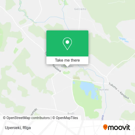 Upenieki map