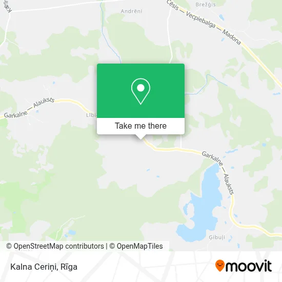 Kalna Ceriņi map