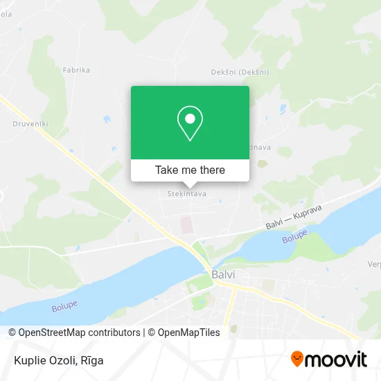 Kuplie Ozoli map