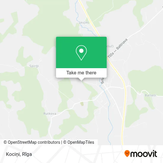 Kociņi map