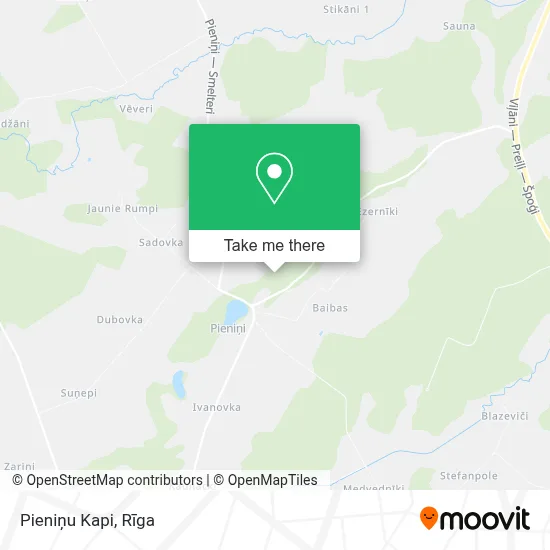 Pieniņu Kapi map