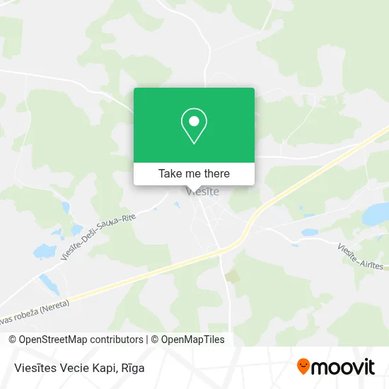 Viesītes Vecie Kapi map