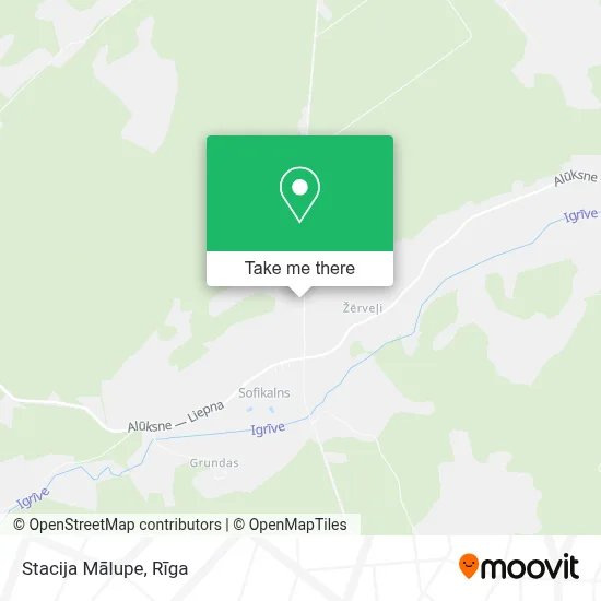 Stacija Mālupe map