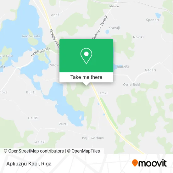 Apliužņu Kapi map