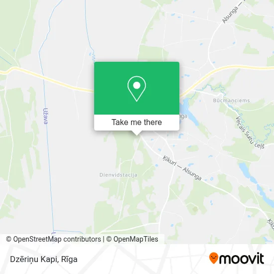 Dzēriņu Kapi map
