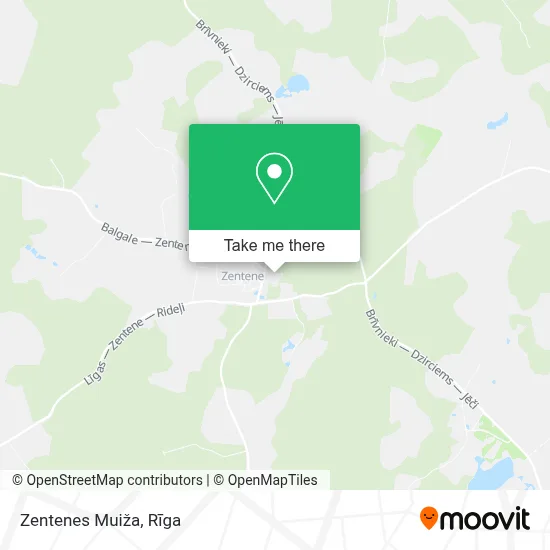 Zentenes Muiža map