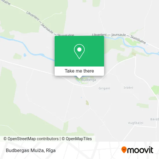 Budbergas Muiža map