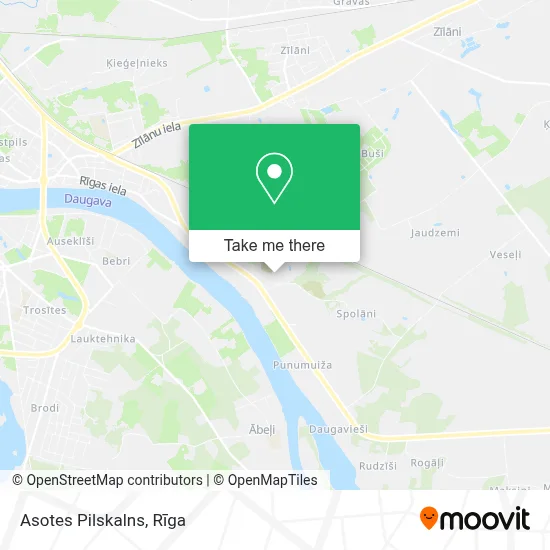 Asotes Pilskalns map