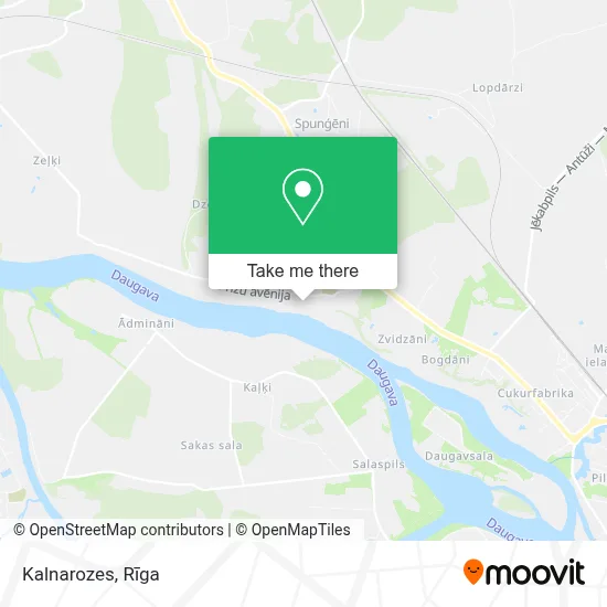 Kalnarozes map