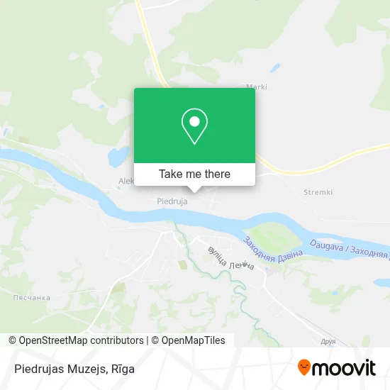 Piedrujas Muzejs map