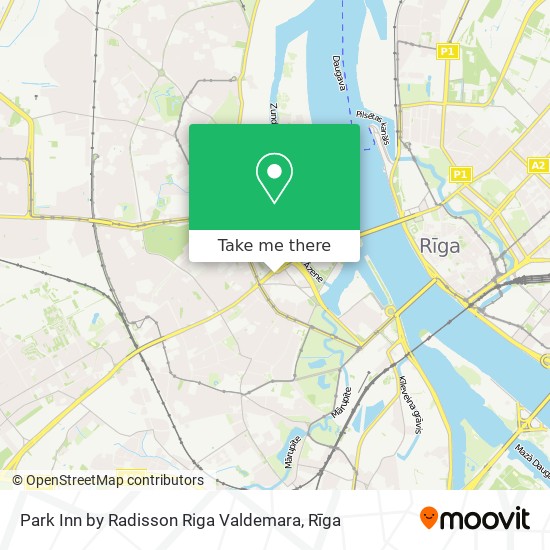 Карта Park Inn by Radisson Riga Valdemara
