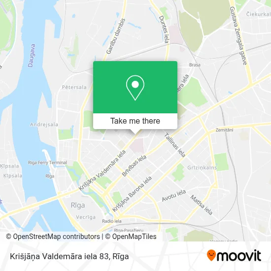 Krišjāņa Valdemāra iela 83 map