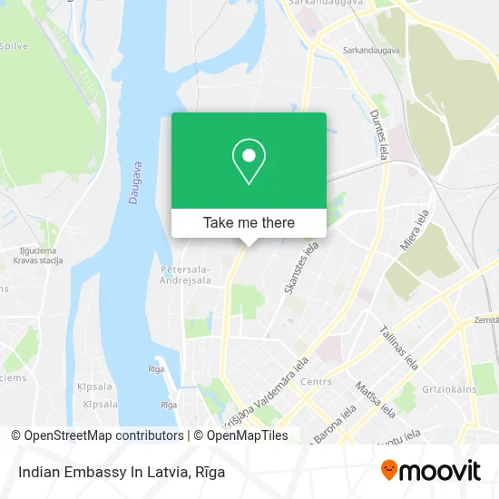 Indian Embassy In Latvia map
