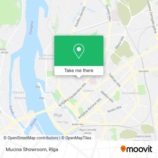 Mucina Showroom map